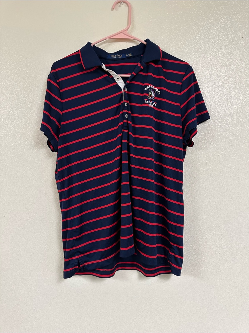 Ralph Lauren Polo Golf Red Navy Striped Polo